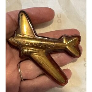 Vintage Bakelite Airplane Pin Brooch